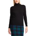 Women's Chaps Ribbed Turtleneck Sweater, Size: Xs, Black