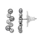 Simply Vera Vera Wang Round Cluster Nickel Free Drop Earrings, Women's, Black