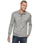 Men's Marc Anthony Slim-fit Full-zip Mockneck Sweater, Size: Xl, Grey (charcoal)