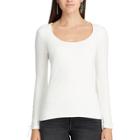 Women's Chaps Stretch Jersey Scoopneck Top, Size: Xs, Natural