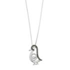 Sterling Silver Diamond Accent Bird Pendant Necklace, Women's, Size: 18, White