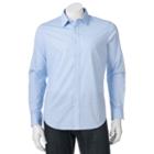 Apt. 9, Men's &reg; Slim-fit Patterned Stretch Button-down Shirt, Size: Small Slim, Blue