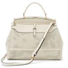 Mellow World Giselle Perforated Convertible Satchel, Women's, White Oth