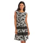 Women's Suite 7 Floral Fit & Flare Dress, Size: 6, White Oth