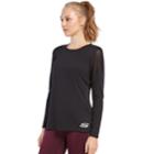 Women's Skechers Audilicious Long Sleeve Tee, Size: Small, Black