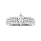 14k Gold 1 Carat T.w. Igl Certified Diamond Marquise Cut Engagement Ring, Women's, Size: 8.50, White