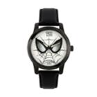 Marvel Ultimate Spider-man Men's Leather Watch, Size: Medium, Black