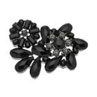 Dana Buchman Black Stone Cluster Flower Pin, Women's