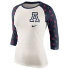 Women's Nike Arizona Wildcats Veer Tri-blend Raglan Tee, Size: Xl, Natural