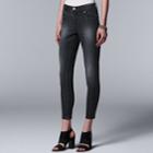 Women's Simply Vera Vera Wang Everyday Luxury Ankle Skinny Jeans, Size: 2, Dark Grey
