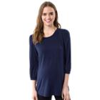 Maternity Pip & Vine By Rosie Pope Crewneck Tee, Women's, Size: M-mat, Blue (navy)