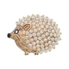 Napier Simulated Pearl Hedgehog Pin, Women's, White