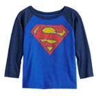 Toddler Boy Jumping Beans&reg; Dc Comics Superman Scribble Raglan Graphic Tee, Size: 5t, Med Blue