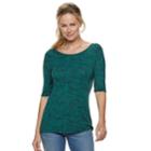 Women's Apt. 9&reg; Reversible Tee, Size: Xl, Dark Green