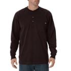 Big & Tall Dickies Heavyweight Henley, Men's, Size: Xl Tall, Dark Brown