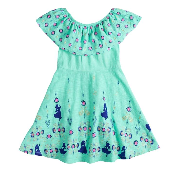Disney's Elena Of Avalor Girls 4-7 Flounce Top Printed Dress By Jumping Beans&reg;, Size: 6x, Light Blue