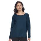 Women's Napa Valley Textured Rib Sweater, Size: Medium, Blue (navy)