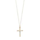 10k Gold Two Tone Crucifix Pendant Necklace, Women's, Size: 18, Yellow