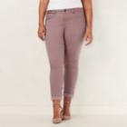 Plus Size Lc Lauren Conrad Love, Lauren Cuffed Ankle Skinny Jeans, Women's, Size: 22 W, Med Purple