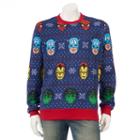 Men's Marvel Festive Team Sweater, Size: Medium, Blue (navy)