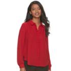 Women's Elle&trade; Chiffon Blouse, Size: Xs, Med Red