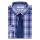 Men's Nick Graham Everywhere Modern-fit Dress Shirt And Tie Boxed Set, Size: M-32/33, Blue