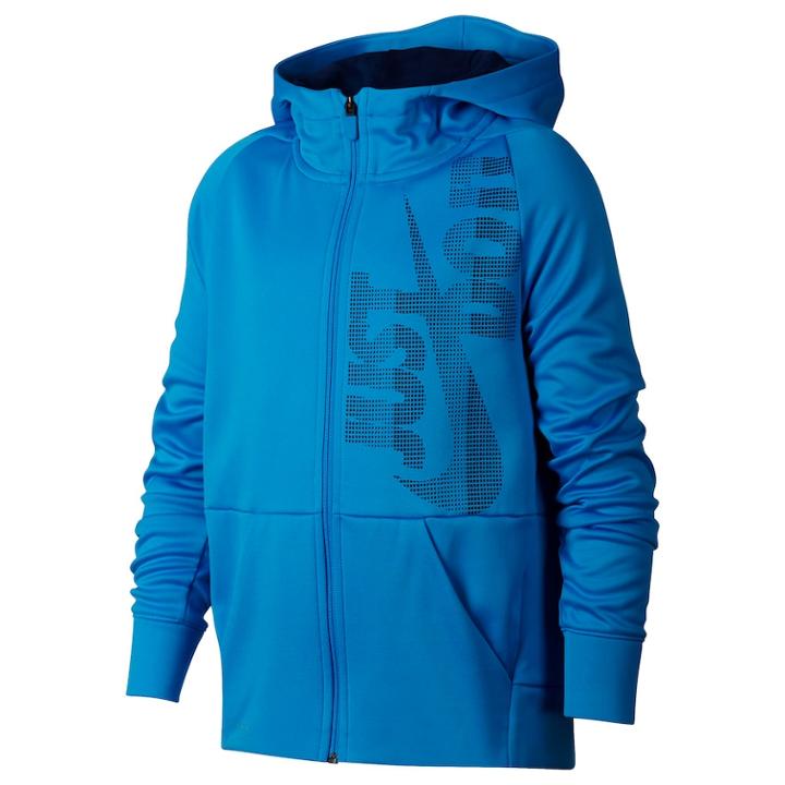 Boys 8-20 Nike Therma Full-zip Hoodie, Size: Medium, Blue