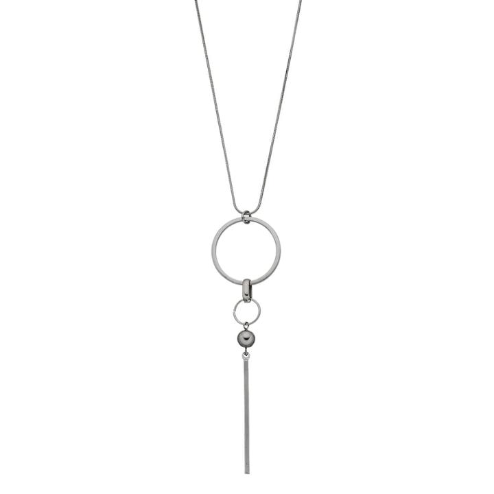 Long Circle & Stick Pendant Necklace, Women's, Oxford