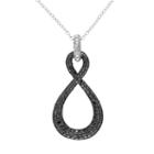 1/3 Carat T.w. Black Diamond Sterling Silver Infinity Pendant Necklace, Women's, Size: 18