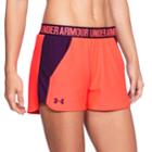 Women's Under Armour Play Up Pocket Shorts, Size: Large, Neon Coral