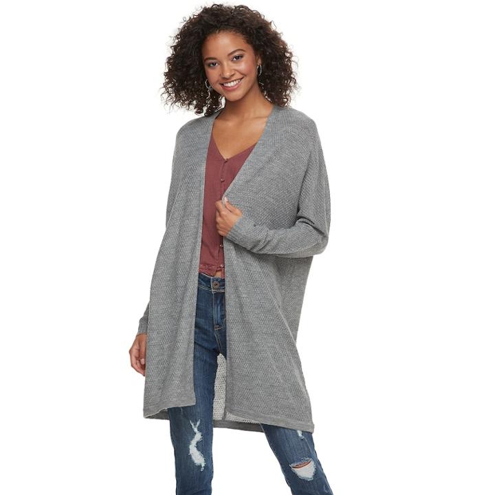 Juniors' American Rag Dolman Cardigan, Size: Small, Light Grey