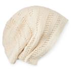 Women's Sijjl Wool Oversized Knit Beanie, White Oth