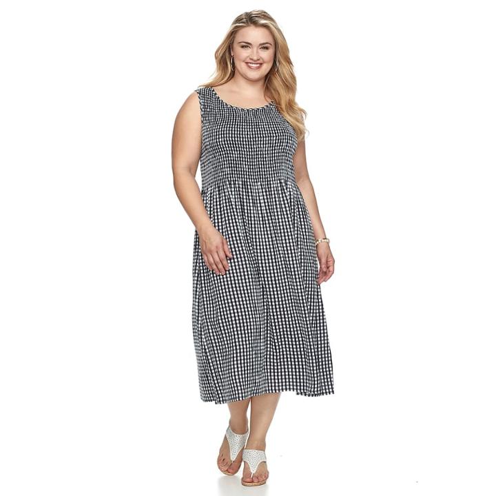 Plus Size Croft & Barrow&reg; Smocked Tank Dress, Women's, Size: 1xl, Oxford