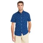 Men's Izod Coolfx Classic-fit Boat Moisture-wicking Button-down Shirt, Size: Medium, Brt Blue