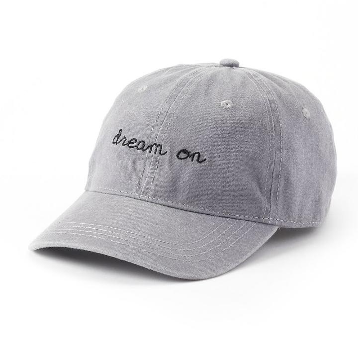 Women's So&reg; Dream On Baseball Cap, Light Grey