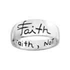 Primrose Sterling Silver Live By Faith, Not By Sight Ring, Women's, Size: 7, Grey