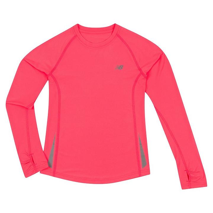 Girls 7-16 New Balance Long Sleeve Jersey Performance Tee, Girl's, Size: Xl, Med Orange