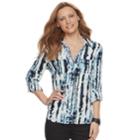 Women's Rock & Republic&reg; Twill Shirt, Size: Xl, Dark Blue