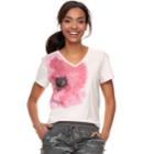 Women's Sonoma Goods For Life&trade; Graphic V-neck Tee, Size: Medium, Light Pink