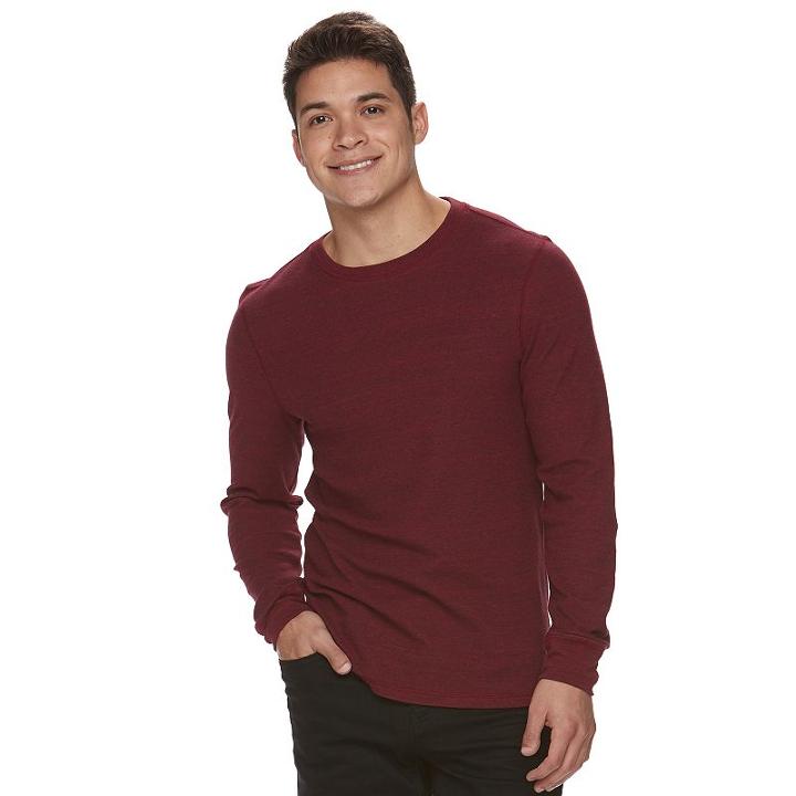 Men's Urban Pipeline&reg; Thermal Tee, Size: Large, Med Red