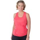 Plus Size Soybu Challenge Ruched Racerback Yoga Tank, Women's, Size: 2xl, Med Pink