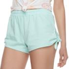 Juniors' Cloud Chaser Side Tie Shortie Shorts, Teens, Size: Large, Brt Green