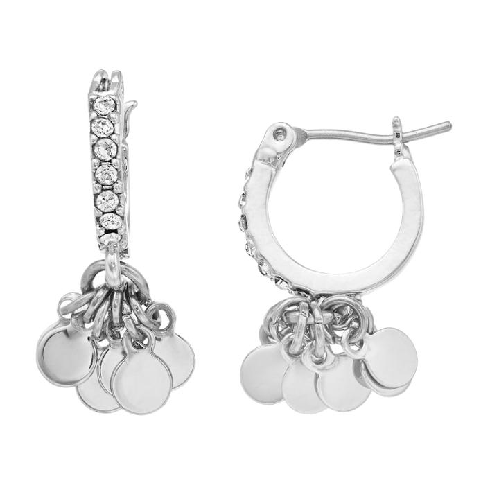Simply Vera Vera Wang Simulated Crystal Disc Drop Earrings, Women's, Multicolor