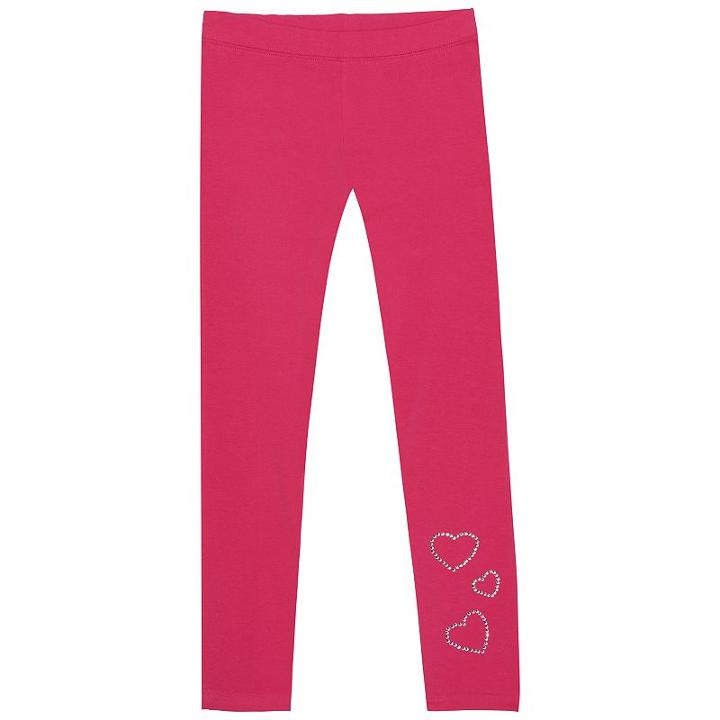 Girls 4-6x French Toast Rhinestone Heart Leggings, Girl's, Size: 5, Brt Purple