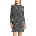 Women's Chaps Boucle Sweater Dress, Size: 10, Black