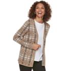 Petite Croft & Barrow&reg; Essential Open Front Cardigan, Women's, Size: M Petite, Med Beige