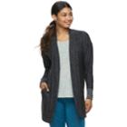 Women's Tek Gear&reg; Long Wrap Cardigan, Size: Medium, Black