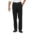 Men's Haggar Premium No-iron Khaki Stretch Classic-fit Flat-front Pants, Size: 38x29, Black