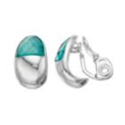 Napier Semi-hoop Nickel Free Clip-on Earrings, Women's, Blue