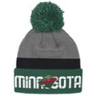 Adult Reebok Minnesota Wild Cuffed Pom Knit Hat, Grey
